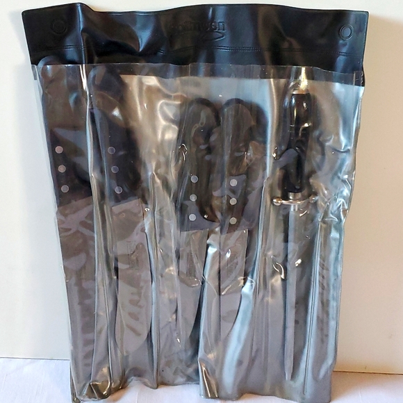 5 piece set of Original Solingen Germany Rostfrei Chef Knives with Plastic Case.